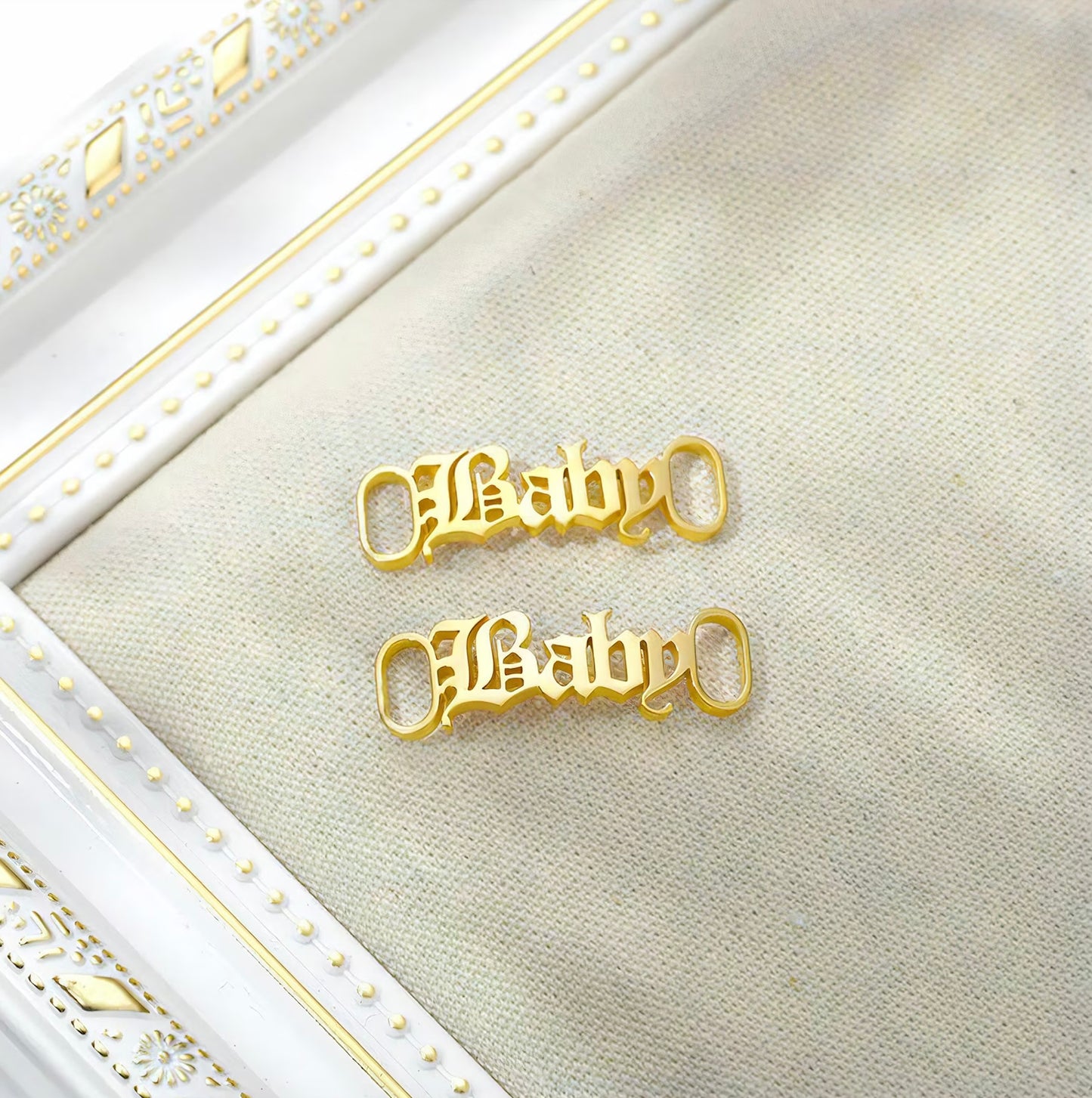 Personalized Name Shoe Buckle in Gold / Silver / Rose Gold Custom Af1